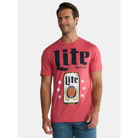 Miller Lite Men's & Big Men's Rodeo Banquet Graphic Tee, Sizes S-3XL