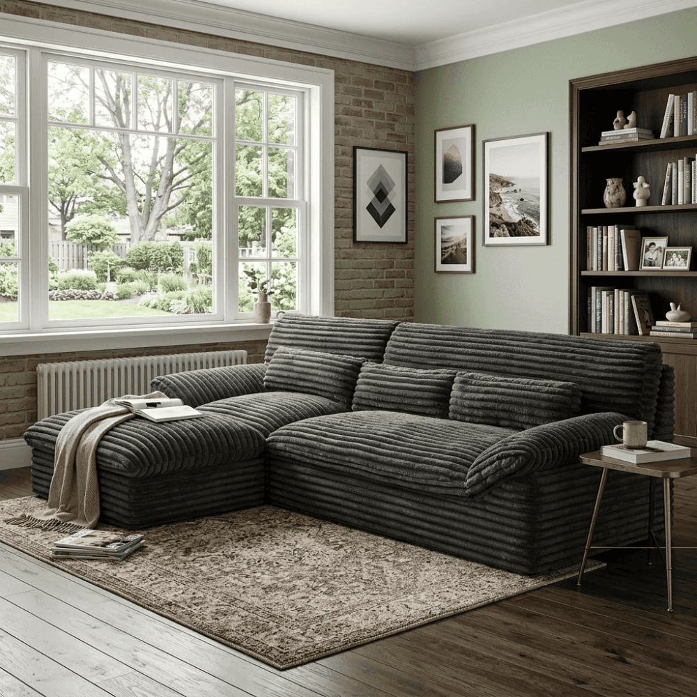 Pamapic 100" Boneless Sectional Couch - 15% Off
