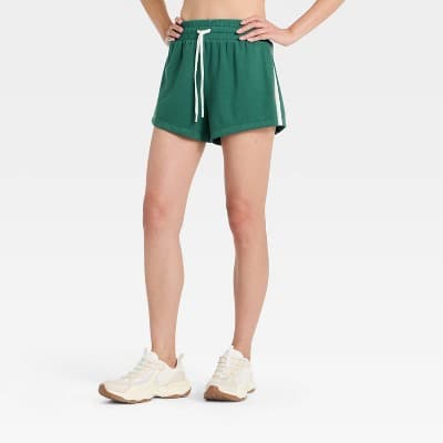 Women's Airy Sleek Pique Shorts - All In Motion™ Forest Green XXL