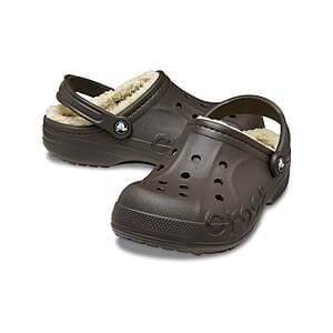 Crocs Unisex Baya Lined Clogs in Espresso - Limited Sizes