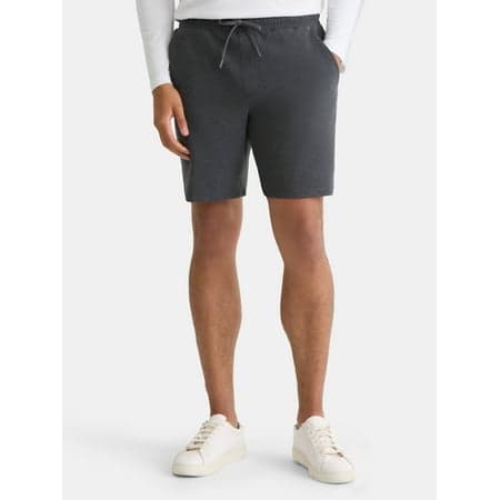 Athletic Works Men's and Big Men's Fusion Double Knit Shorts 8" Inseam, Sizes S-5XL