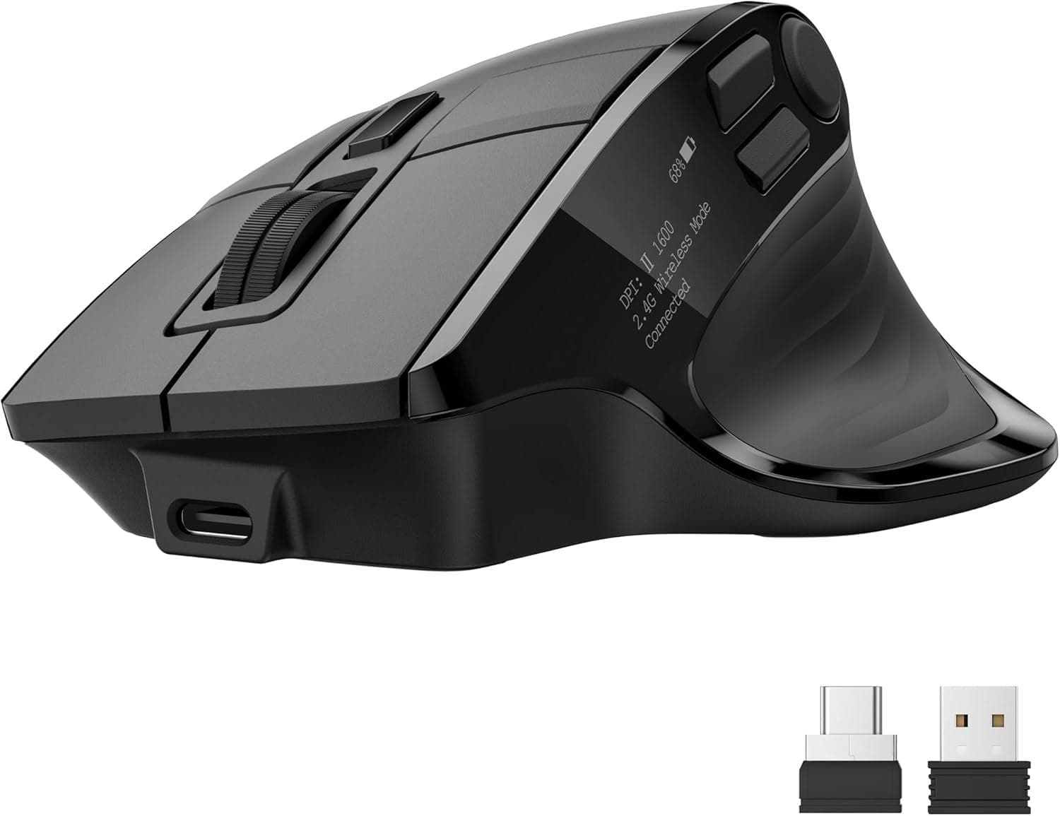 Save 51% on Acer Wireless Bluetooth Ergonomic Mouse with OLED Screen