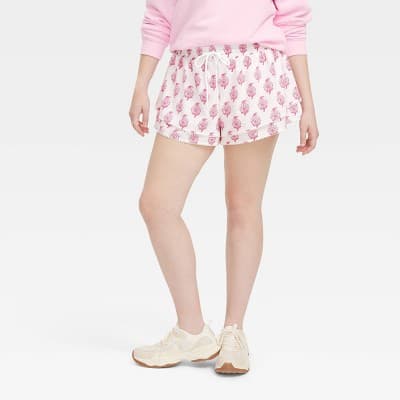 Women's Bouquet Drawstrings Shorts Pink - Roller Rabbit x Target L