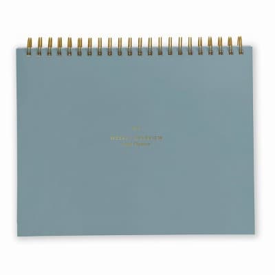 Ramona & Ruth 7"x8.5" 2026 Weekly Overview Planner Top Spiral Steel Blue
