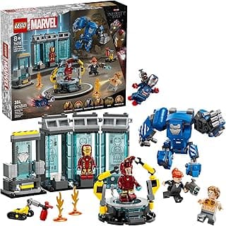 LEGO Marvel Iron Man’s Laboratory: Hall of Armor Building Toy - Marvel Superhero Toy for Kids, Boys and Girls, Ages 8+ - with Minifigures and a Mech - Gift Idea for Birthdays - 76315