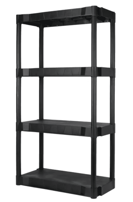 Hyper Tough 4-Shelf Plastic Garage Shelves Walmart