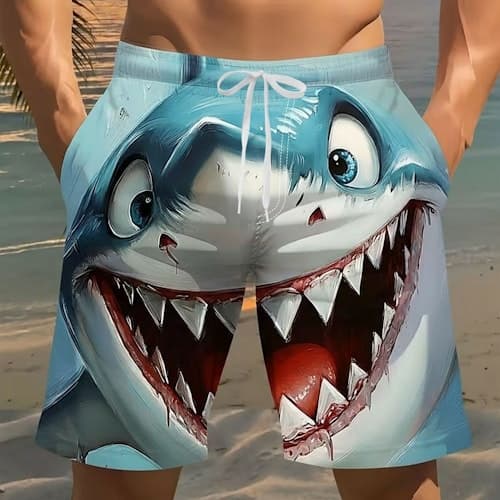 Splash into Savings with 75% Off Cartoon Shark Swim Trunks