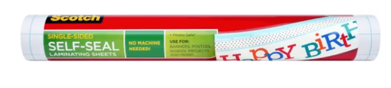 16" x 10' Scotch Self-Seal Laminating Sheets Single Sided Roll Walmart