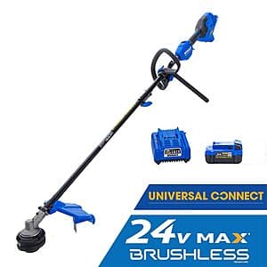 Kobalt 24V Brushless String Trimmer: 15", 4.0Ah Battery & Charger