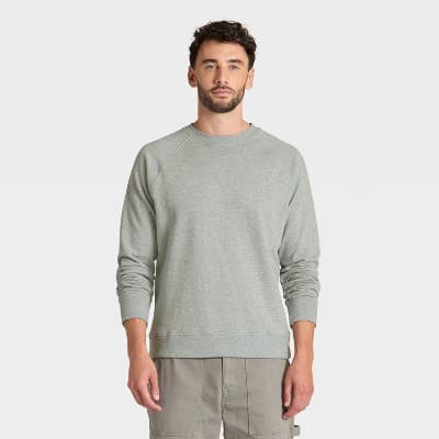 Men's Vintage French Terry Crewneck Sweatshirt - Goodfellow & Co™ Heather Gray XXL