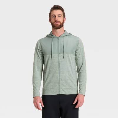 Men's Soft Stretch Full Zip Top - All In Motion™ Sage Green XS