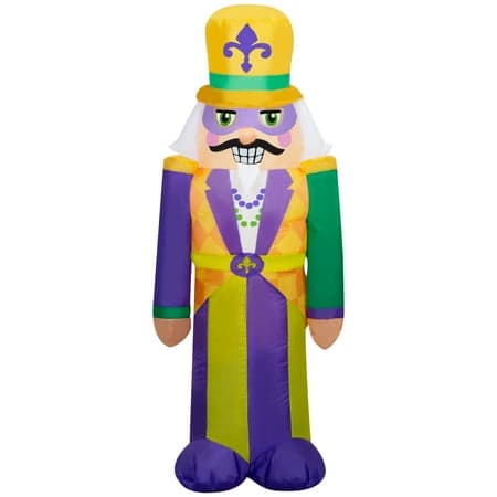 Nutcracker Airblown Yard Inflatable, Multicolor, 48", Mardi Gras by Way To Celebrate