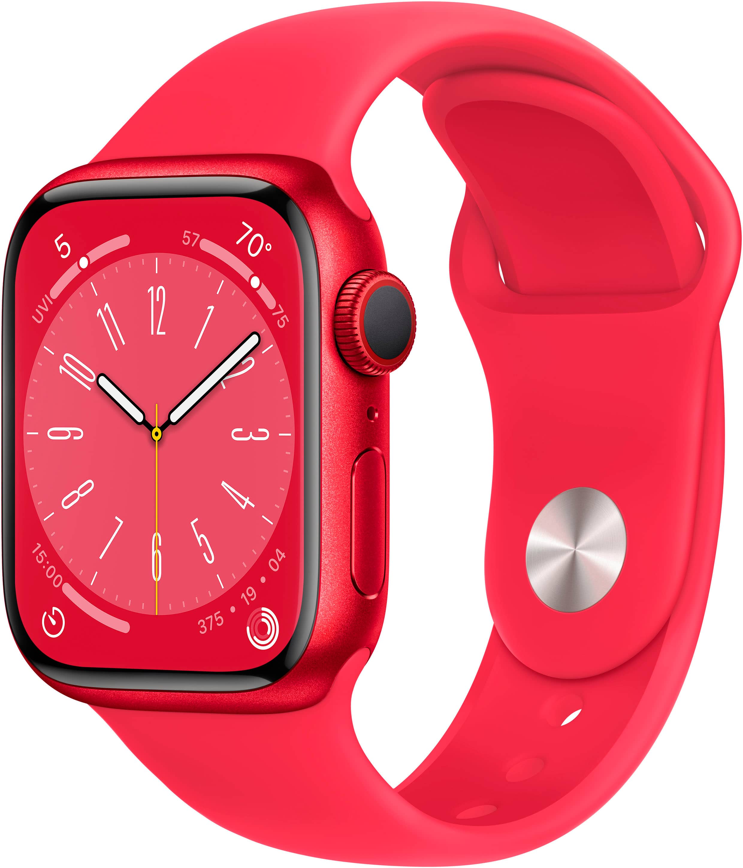 Refurbished Apple Watch Series 8 (GPS + Cellular) 41mm Aluminum Case with (PRODUCT)RED Sport Band - S/M - (PRODUCT)RED - (2022)