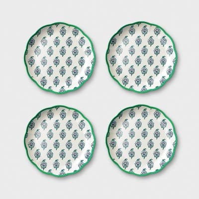 4pc Bouquet Melamine Salad Plates Blue - Roller Rabbit x Target