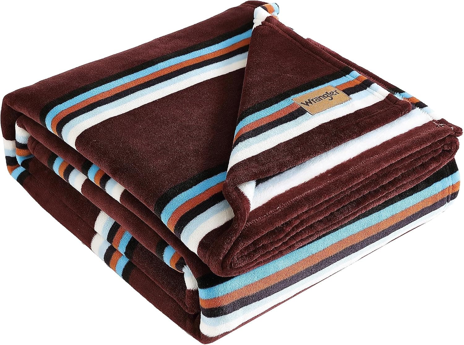 Wrangler's Reversible Plush Fleece Blanket: Cozy Comfort for Your Bed or Couch