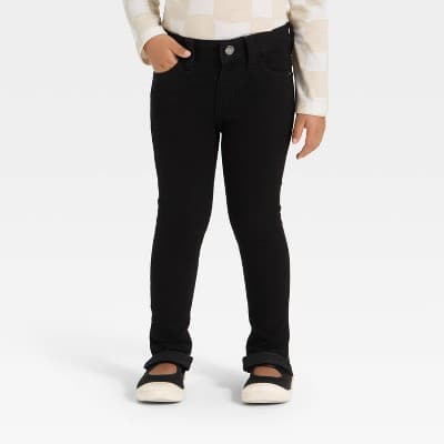 Toddler Girls' Denim Jeggings - Cat & Jack™ Black 18M