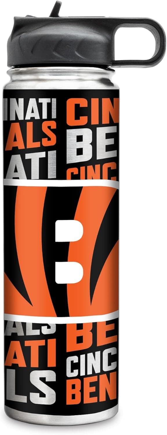 Rico Industries NFL Bengals 22oz Stainless Steel Tumbler