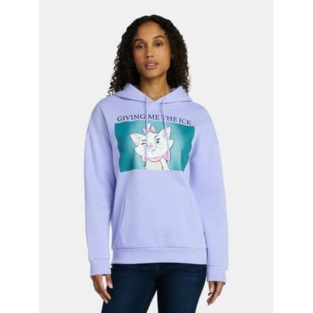 The Aristocats Women’s Marie Graphic Drawstring Hoodie, Sizes XXS-XXL