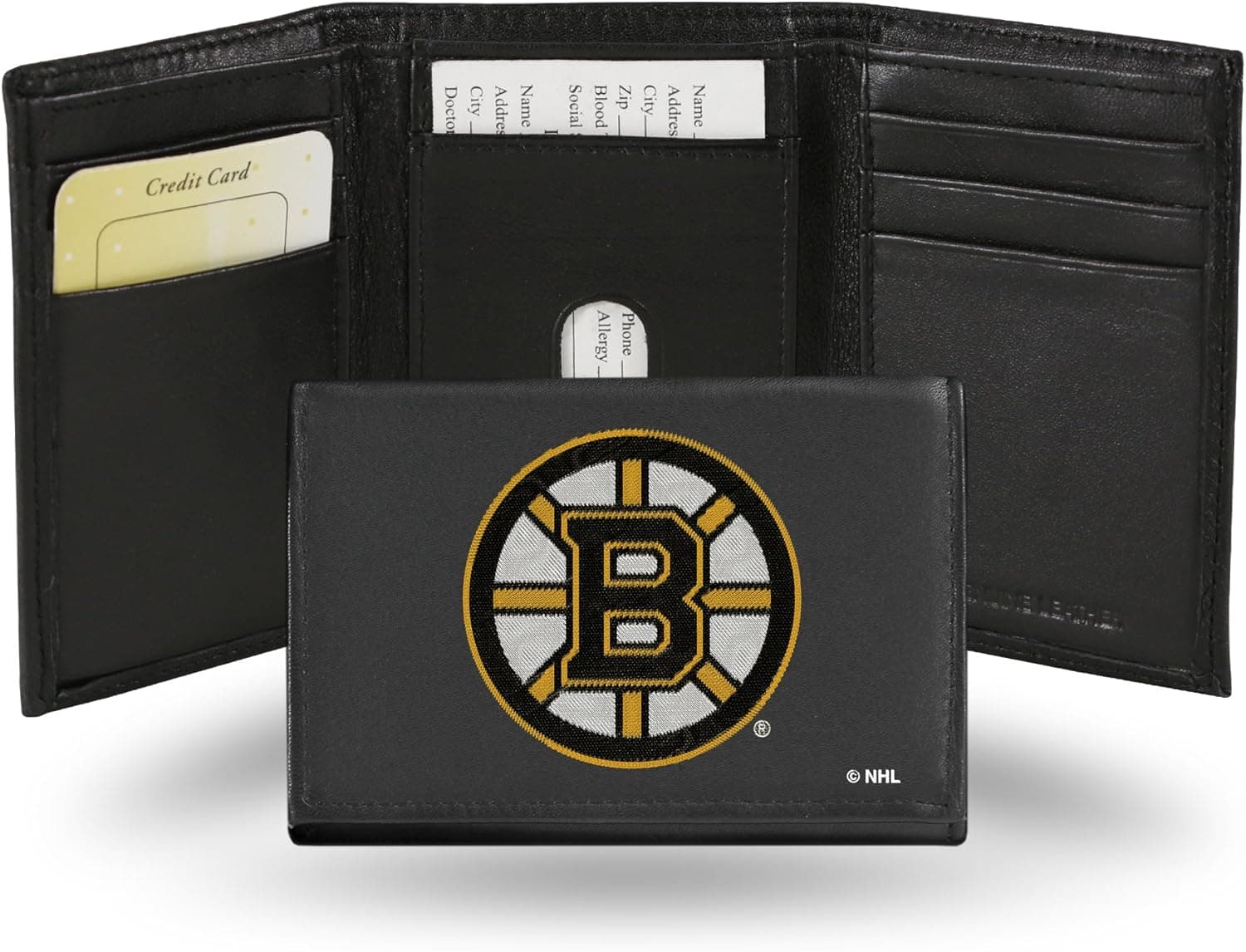Stylish NHL Leather Wallet: Boston Bruins Edition