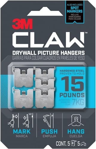 3M Claw Drywall Picture Hangers & Markers 5-Pack