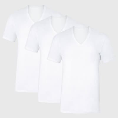 Hanes Premium Men's Sweat Block V-Neck Undershirt 3pk - White XXL: Cotton, Lightweight, Tagless, Moisture Wicking