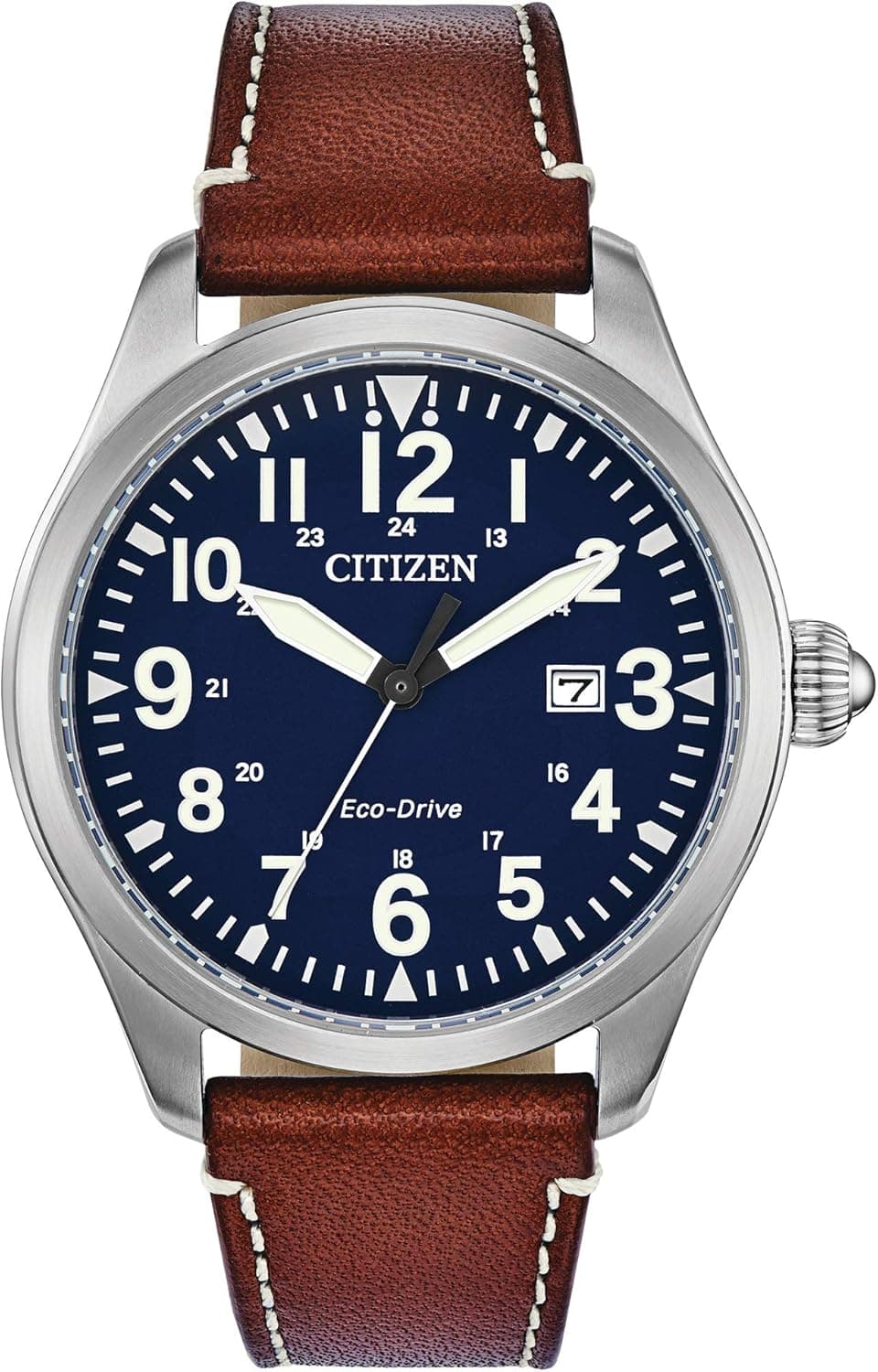 Citizen Eco-Drive Weekender Field Watch: Stainless Steel & Leather