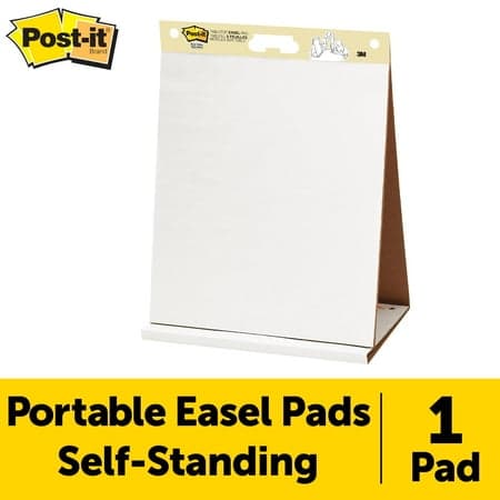 Post-it Super Sticky Tabletop Easel Pad, White, 20 in. x 23 in., 1 Pad