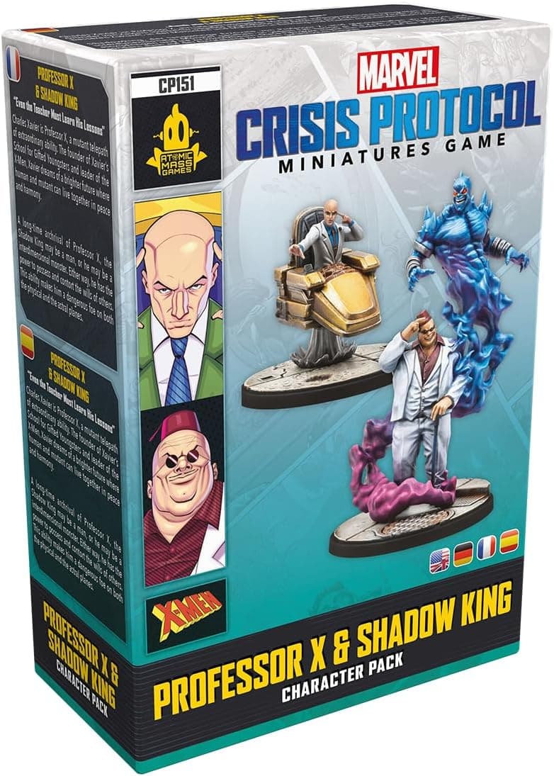 Marvel: Crisis Protocol Professor X & Shadow King CHARACTER PACK - Mystic Manipulators with Unique Abilities! Tabletop Superhero Game, Ages 14+, 2 Players, 90 Min Playtime, Made by Atomic Mass Games