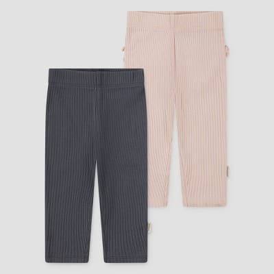 Huggies Baby Girls' 2pk Pants - Newborn: Organic Cotton, Lightweight Knit, Pull-On, Straight Leg