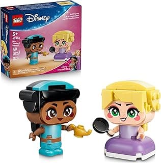 LEGO Disney Princess Mini Jasmine & Rapunzel Building Toy - Princess Toys for Girls & Boys, Ages 5+ - Disney Gifts for Kids - 43303