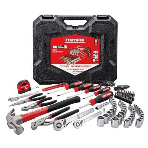 102-Piece Craftsman SAE/Metric Mechanics Tool Set Amazon