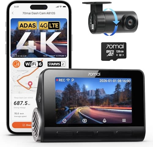 70mai A810 4K Dual Dash Cam