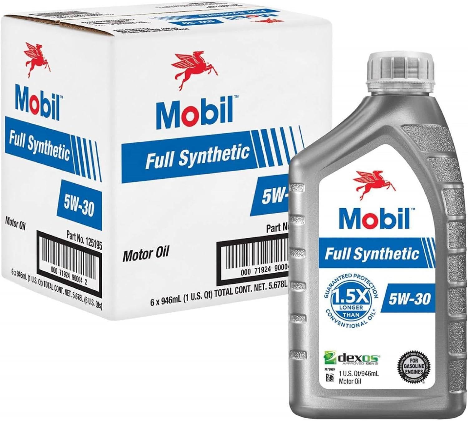 6-Pack Mobil 1-Quart Full Synthetic 5W-30 Motor Oil Amazon