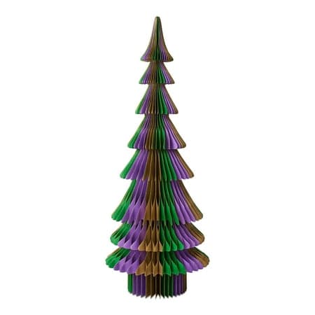 Honeycomb Paper Tree Decoration, Multicolor, 47", Mardi Gras by Way To Celebrate