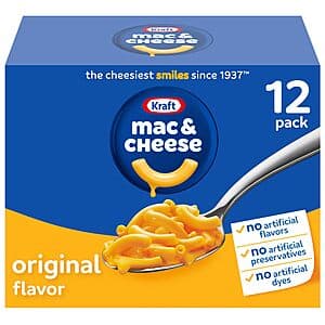 Kraft Mac & Cheese Boxes - 12-Pack for $6.90 with Subscription