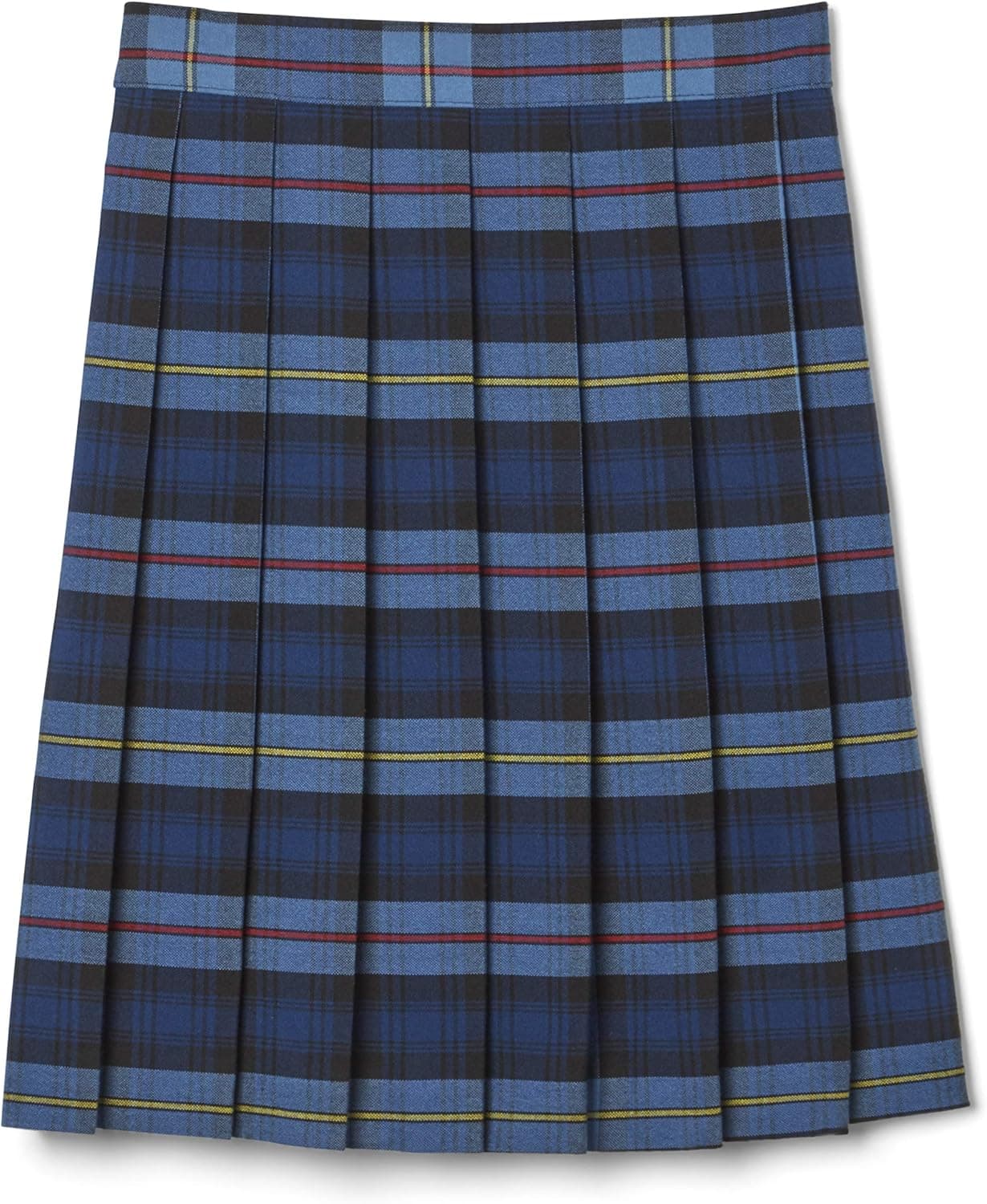 Save 74% on Girls' Plaid Pleated Skirt in Blue & Red
