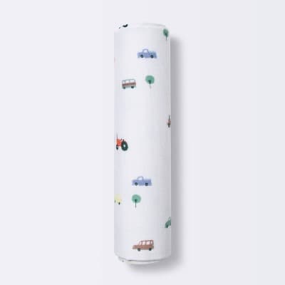 Muslin Swaddle Blanket - Cloud Island™ Trucks: Cotton, 47" x 47", Vehicles Pattern