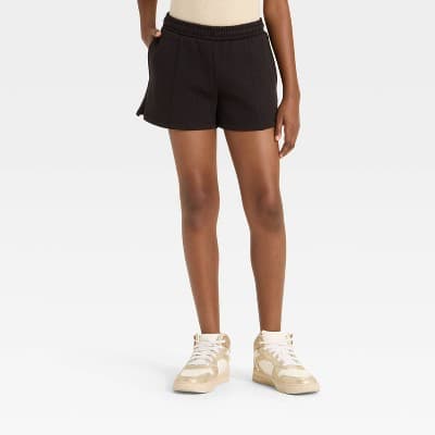 Girls' Fleece Shorts - art class™ Black S