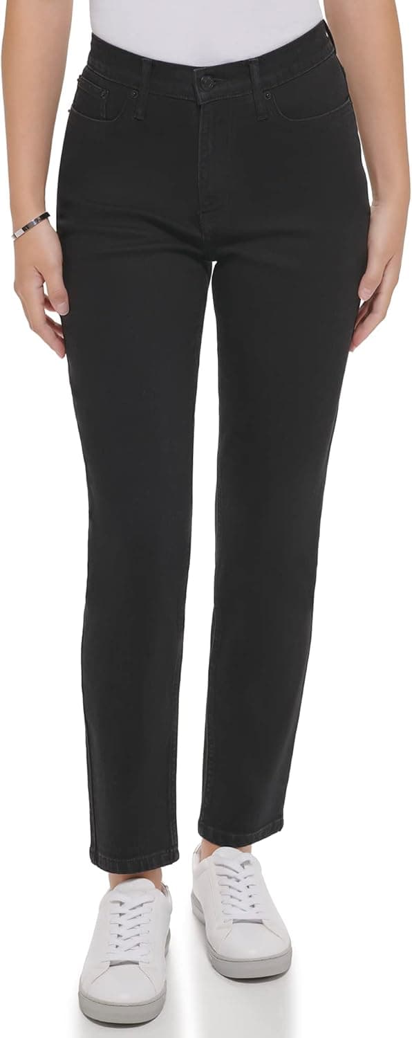 Calvin Klein Women's Slim Crop Jeans, Real Black