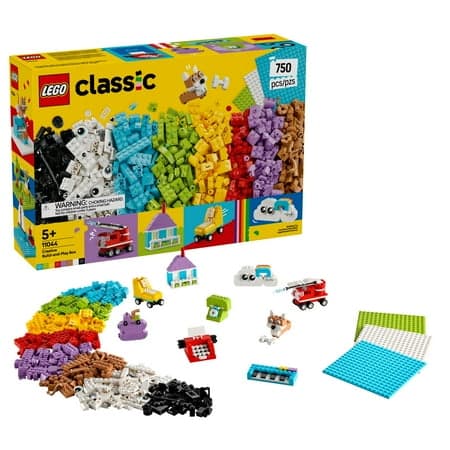 LEGO Classic Creative Build-and-Play Box - Building Blocks Toy for Kids, Boys, and Girls, Ages 5+ - Learning and Educational Sensory Toy - Gift Idea for Birthdays - 11044