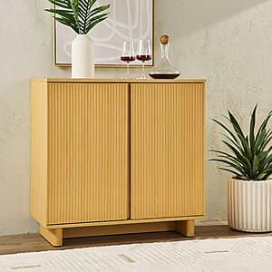 Better Homes & Gardens Lillian Fluted Bar Cabinet (Natural Pine Finish) $151 + Free S&H