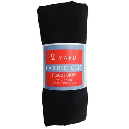 Shason Textile 57/59” Wide Peach Skin 2 Yards Roll Fabric, Black