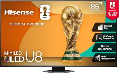 Hisense U8 Series 85U8QG 85" Mini-LED ULED 4K Smart TV