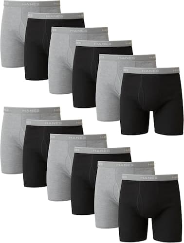 Hanes Men's Boxer Briefs 12-Pack - 25% Off on Amazon