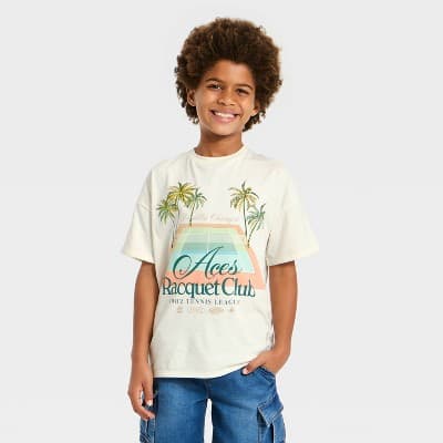 Grayson Threads Kids Boys' Short Sleeve Oversized Fit T-Shirt - Off-White XL