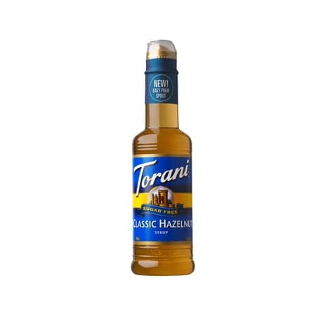 Torani Sugar Free Classic Hazelnut Syrup, Plastic Bottle, Coffee Flavoring Syrup, No Known Allergens 12.7 fl oz
