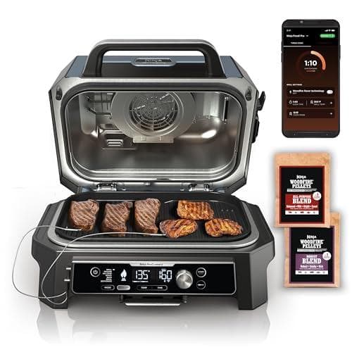 Outdoor Grill & Smoker with Ninja Woodfire Pro Connect XL