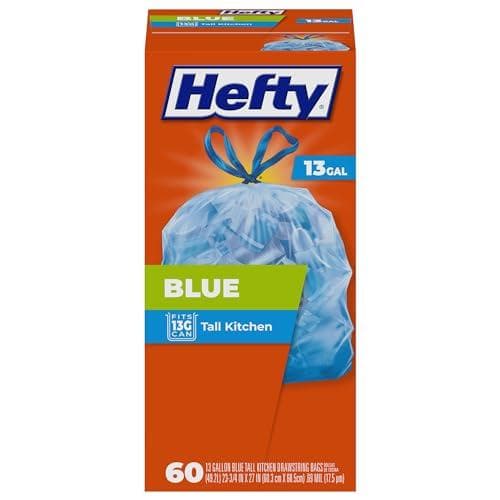 Hefty Recycling Bags: Tall, Durable, and Eco-Friendly (13 Gallon, 60-Count)