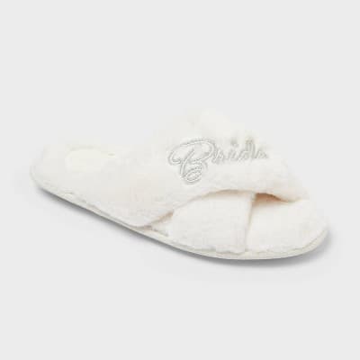 Women's Bridal Slide Slippers - Auden™ Off-White M