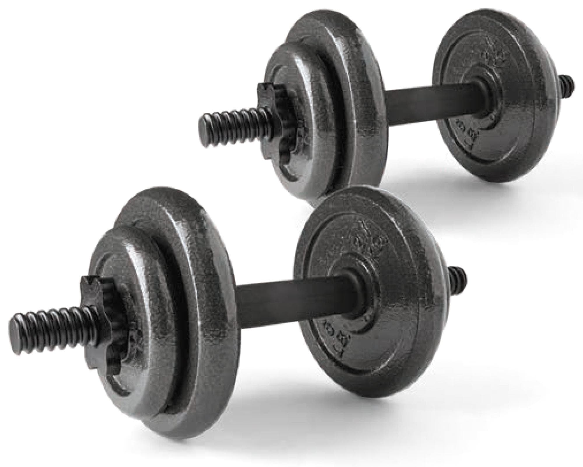 Athletic Works 40lb Adjustable Cast Iron Dumbbell Set Walmart